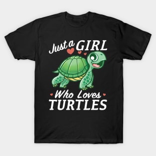 Just a girl who loves turtles Cute T-Shirt